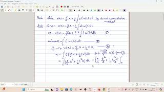 Direct Computation Method for Fredholm Integral Equations [upl. by Luehrmann]