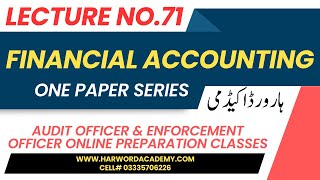 Lecture No71Financial Accounting  Rule of Debit  Audit Officer  Enforcement Officer Class [upl. by Eadas]