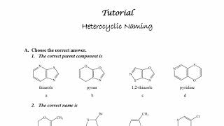 Heterocyclic naming [upl. by Hsara]