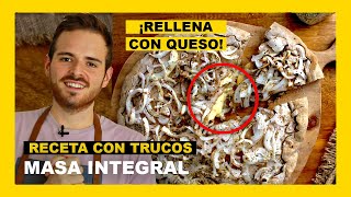 🔶 Como hacer fugazzeta RELLENA con cebolla CARAMELIZADA pizza Argentina  Con harina INTEGRAL [upl. by Haidebej]