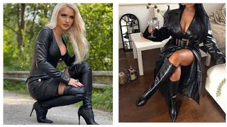 🆕leather fashion of 2k22 stunning black thin thigh heel bootswinter Over the knee boots for women [upl. by Yduj89]