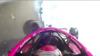 IndyCar 20182023 Onboard Crash Compilation Dallara DW12 MkIII [upl. by Arivle]