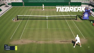 TIEBREAK  Roger Federer Vs Grigor Dimitrov I Wimbledon I Expert Difficulty PS5 [upl. by Judd]