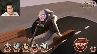 Markiplier Turbo Dismount 10 NEW CARS NEW MAPS NEW POSES [upl. by Nylidnam]