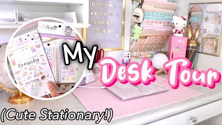 FULL TOUR OF MY DESK cute stationary and more ✨ [upl. by Hayifas199]