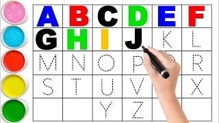 Collection of uppercase amp lowercase alphabet dotted lines ABCD alphabet writing alphabet song A Z [upl. by Rivers]