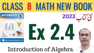 8Th Class Math New Book 2023 Exercise 24  Class 8 Math Chapter 2 Ex 24  SNC [upl. by Lrak]