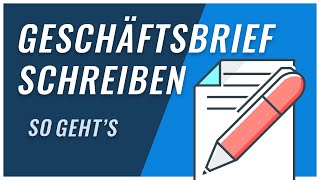 Geschäftsbrief schreiben  Tipps amp Formulierungen [upl. by Halona187]