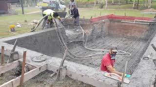 Shotcrete pool construction timelapse [upl. by Chance]