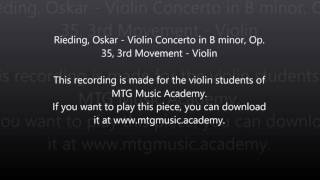 Rieding Oskar Violin Concerto in B minor Op 35 3rd Movement Piano accompaniment [upl. by Ku694]