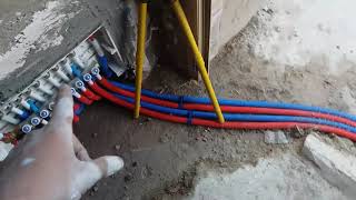 التدفئة المركزية تمديد انابيب شوفاج  installation chauffage et sanitaire [upl. by Leterg]