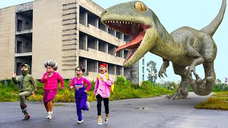 Dinosaur VS Baby Miss T  Save TEAM Scary Teacher 3D IRL EVOLUTION Black Panther  Funny Short Film [upl. by Aihseit63]