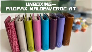 2【Filofax malden A7Filofax croc A7】【Unboxing】【vlog】 [upl. by Aeiram]