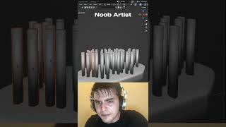 Noob Vs Pro Artist Making a Toothbrush in 33 Seconds blender blendertutorial blender3d [upl. by Nirrak]