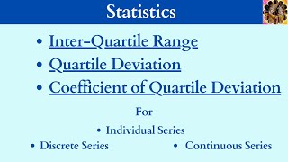 15 Quartile Deviation Inter quartile range Coefficient of quartile deviation quartiledeviation [upl. by Suu]