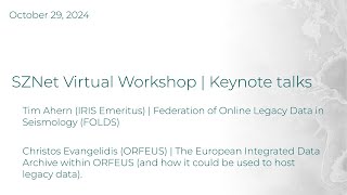 SZ4D Virtual Workshop  Keynote Talks  Day 2 [upl. by Mor]