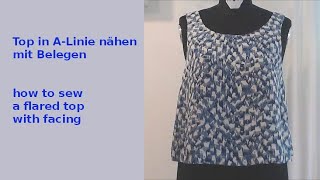 ALinie Top mit Beleg nähen how to sew an aline top [upl. by Daukas]