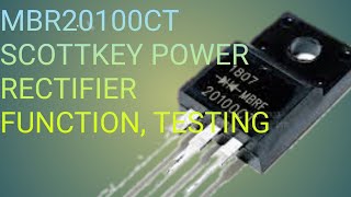 170 How to test MBR20100CT MB20 Series Schottky Power Rectifier [upl. by Kurtis752]