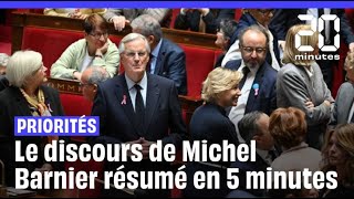 Le discours de Michel Barnier résumé en cinq minutes [upl. by Ina952]