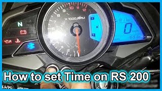 How to set Time Digital Clock on Pulsar RS 200  RS Ganesha [upl. by Amiarom431]