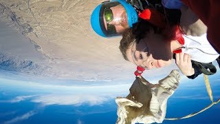 Tandem Skydive GONE WRONG foot caught in drogue chute [upl. by Felise]