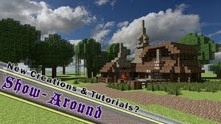 Minecraft Blacksmith Barn Stables amp Farmhouse  Showaround New Buildings [upl. by Ilagam]