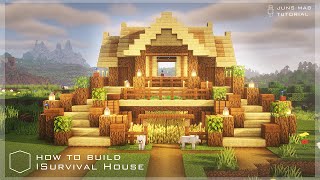 minecraft  Oak Survival Base Tutorial ｜How to Build in Minecraft 221 [upl. by Garda929]