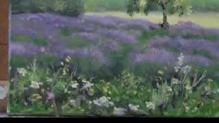 Acrylic Painting Demo  quotLavender Fieldsquot [upl. by Kirsch]