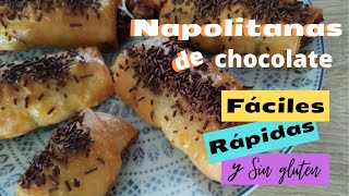 Napolitanas de chocolate sin gluten  Fácil y rápidas  Pocos ingredientes [upl. by Charla]