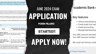 IGNOU June 2024 Exam Form Filling  Started  Important [upl. by Moneta]