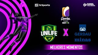 UNILIFE MARINGÁ 1 X 3 GERDAU MINAS  COMPACTO  SUPERLIGA FEMININA 202324 [upl. by Godliman]