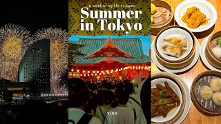 TOKYO VLOG going to a summer festival Yokohama Minatomirai fireworks Chinatown [upl. by Decca]