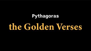 Pythagoras Golden Verses recited in Ancient Greek [upl. by Lethia437]