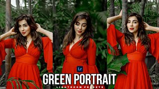 Portrait Green Preset  How To Download Lightroom Preset  Lightroom Preset  Green Preset Free DNG [upl. by Eillom]