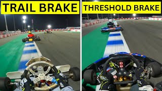 Trail Braking vs Threshold Braking in Karting tips for beginners [upl. by Nayrbo]