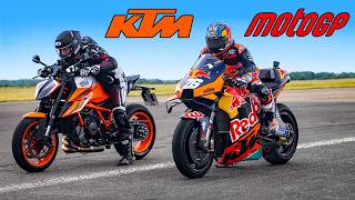 MotoGP Bike v KTM Road Bike DRAG RACE [upl. by Einad]