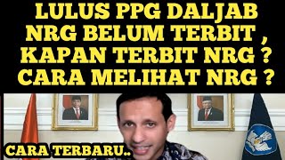 LULUS PPG DALJAB NRG BELUM TERBIT KAPAN TERBIT NRG BAGAIMANA CARA MENGECEK NRG ⁉️ [upl. by Ehtiaf]