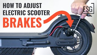 How to Adjust Mechanical Disc Brakes on an Electric Scooter [upl. by Jessika]