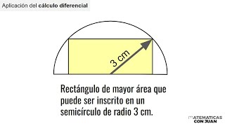 RECTÁNGULO DE MAYOR ÁREA INSCRITO EN SEMICÍRCULO DE RADIO R [upl. by Rip]