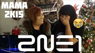 REACTION 2NE1 MAMA 2K15 Performance [upl. by Nelleus]