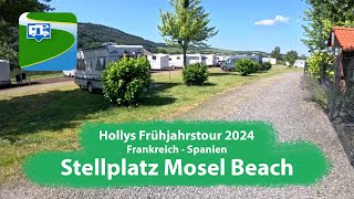 Stellplatz Mosel Beach in Mehring an der Mosel Deutschland [upl. by Gans]