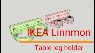 Ikea Linnmon 16353 Table Leg Holders [upl. by Drake]