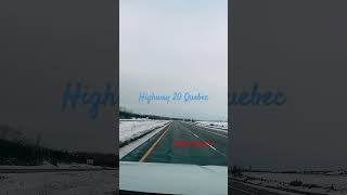 Quebec Trans Canada Highway 20 travel winter shorts explore quebec canada [upl. by Gipson]