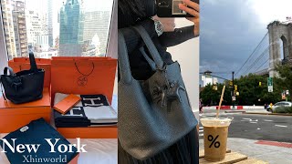 NYC Vlog  Hermes Picotin 22 Unboxing  에르메스 쇼핑 하울 amp 피코탄22  응커피  싸우나amp수영장  뉴욕 브이로그  ENG [upl. by Nannaihr546]