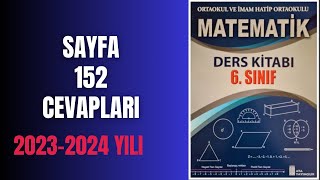 6 SINIF MATEMATİK KİTABI SAYFA 152 CEVAPLARI [upl. by Leahcar774]