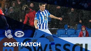 POSTPARTIDO  Zubeldia y Zubimendi quotMuy contentosquot  Real Sociedad 30 PSV  UEFA Europa League [upl. by Stacia75]