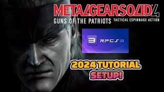 Metal Gear Solid 4 RPCS3 BEST settings Tutorial 2024 Setup [upl. by Ambrosane]