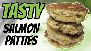 How To Make Easy Salmon Patties Using Canned Salmon PALEO LOW CARB  LiveLeanTV [upl. by Yddur]