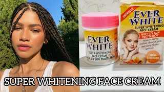 Ever White Super Whitening Face cream clears sunburn dark spotswhiting skincare [upl. by Ellehcil768]