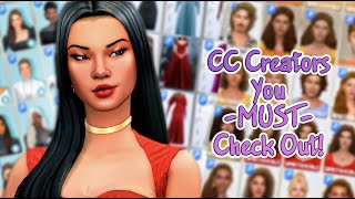 30 CC CREATORS YOU MUST CHECK OUT  LINKS  The Sims 4 [upl. by Schnapp649]